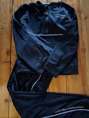 Calvin Klein Black Performance Zip Hoodie and Pants